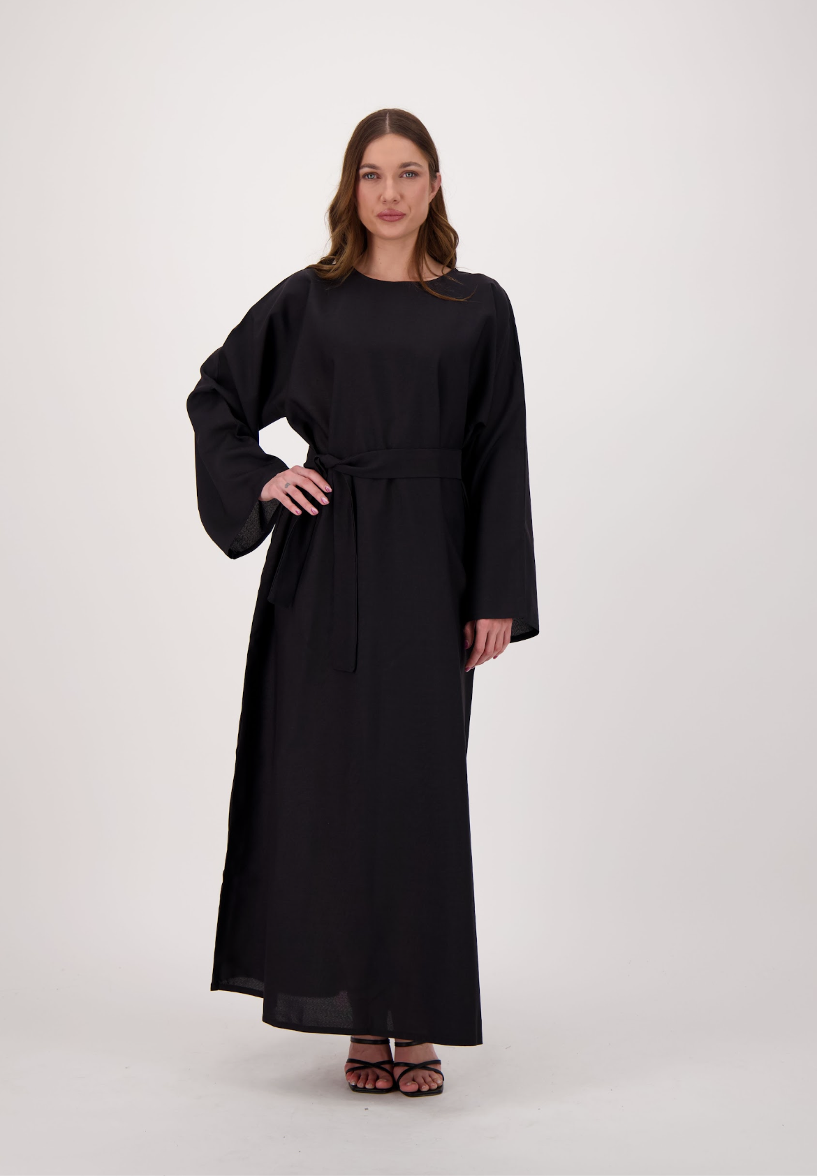 Linen Abaya + Pocket + Hijab
