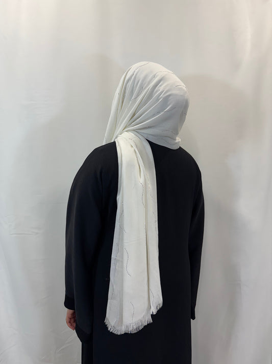 Wave Silver Accent Hijab