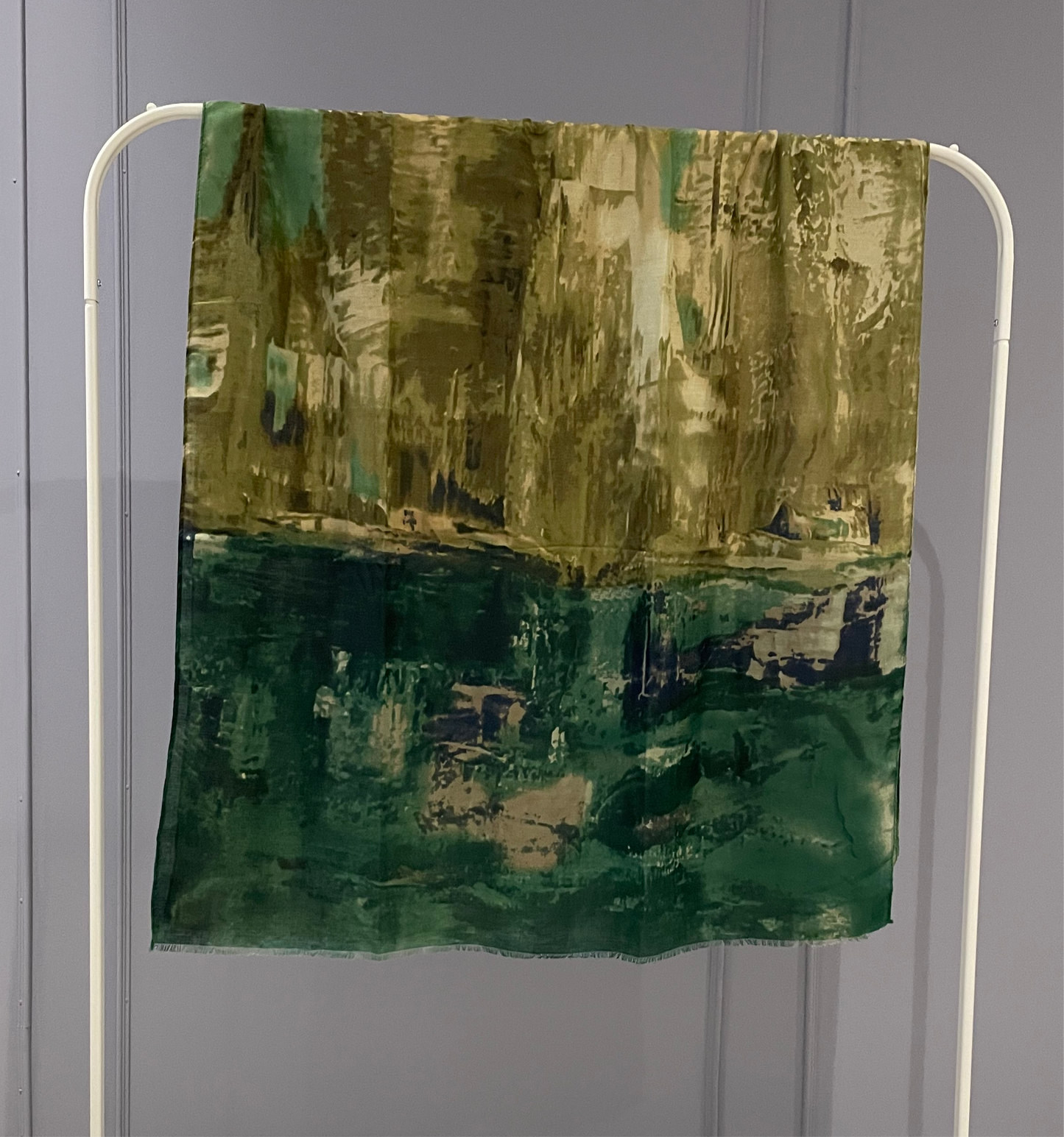 Ombré Printed Hijab Green