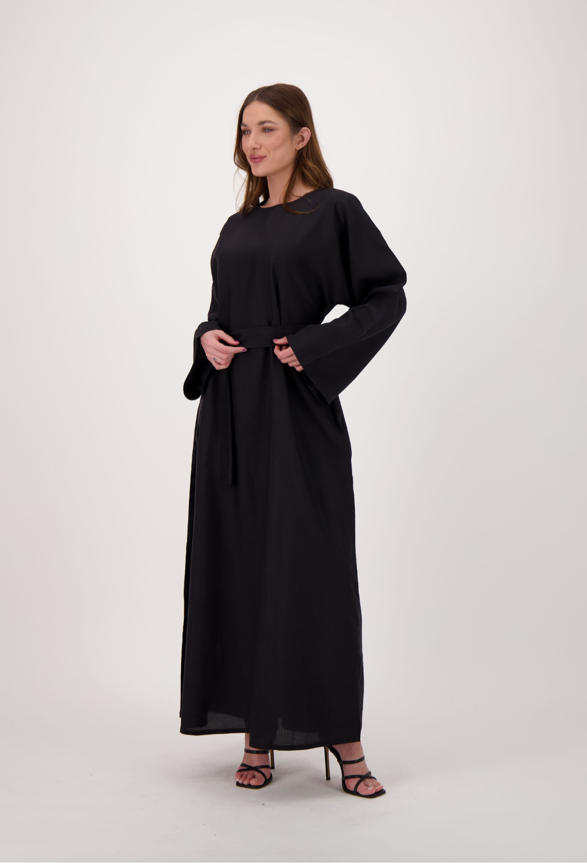 Linen Abaya + Pocket + Hijab