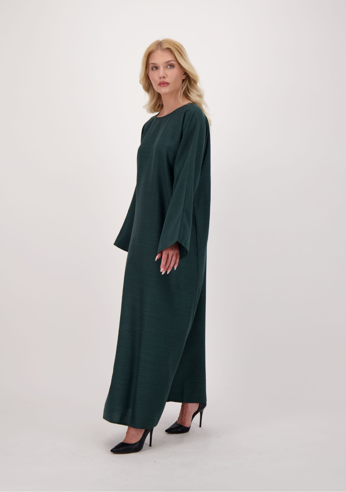 Linen Abaya + Pocket + Hijab