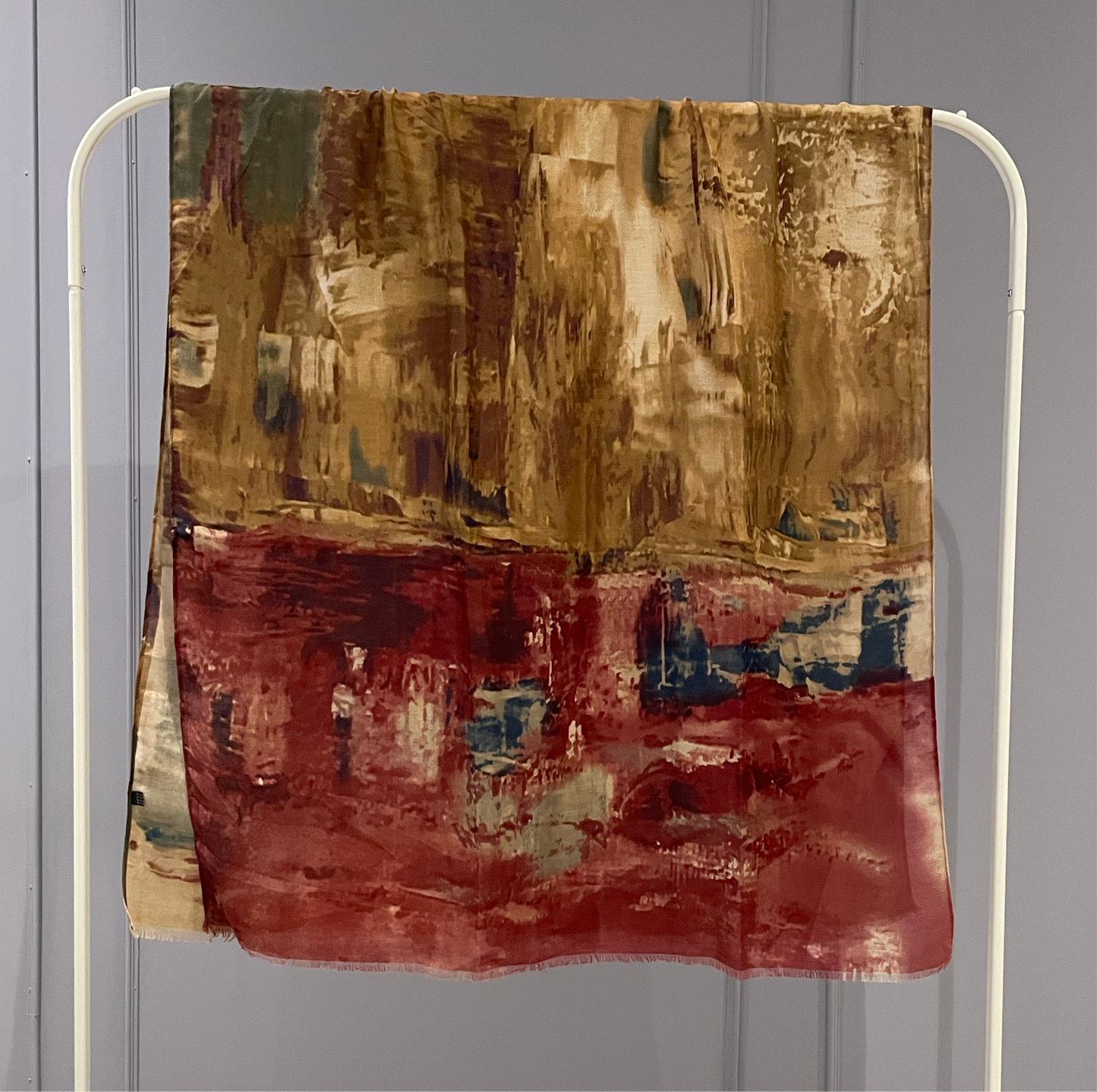 Ombré Printed Hijab Maroon