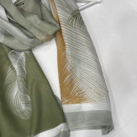 Gradient Feather Print Hijab