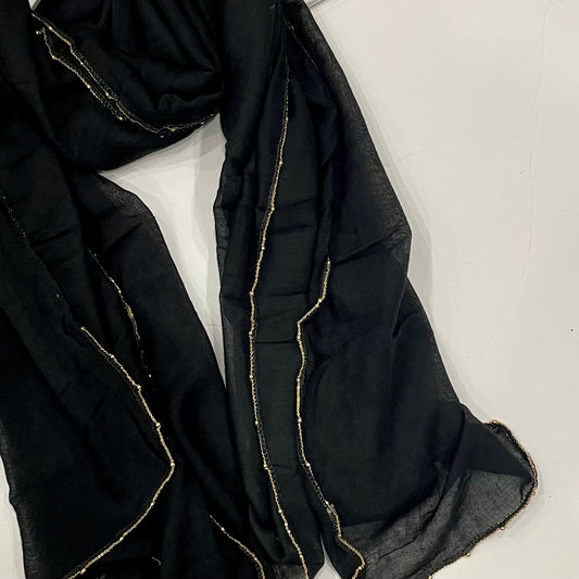 Black Gold Chain Hijab