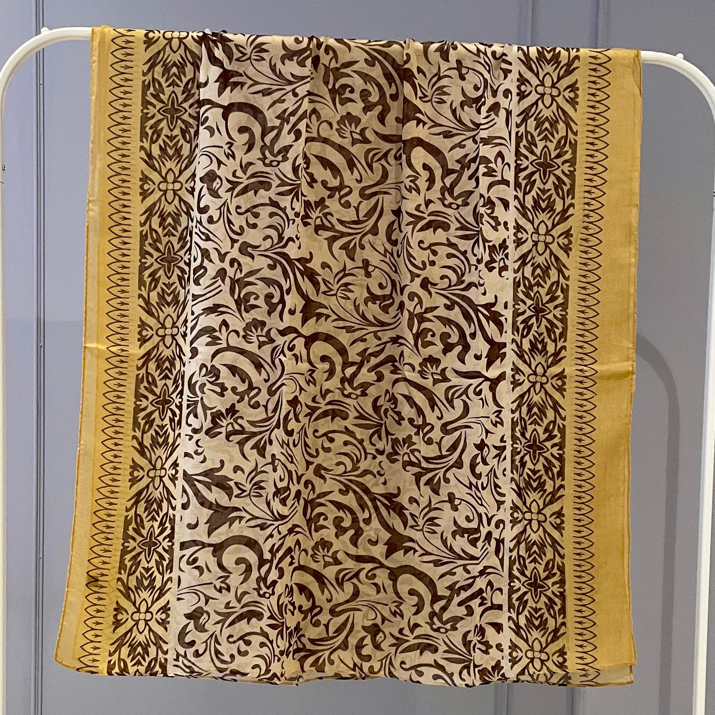 Ombré Scroll Printed Hijab Yellow