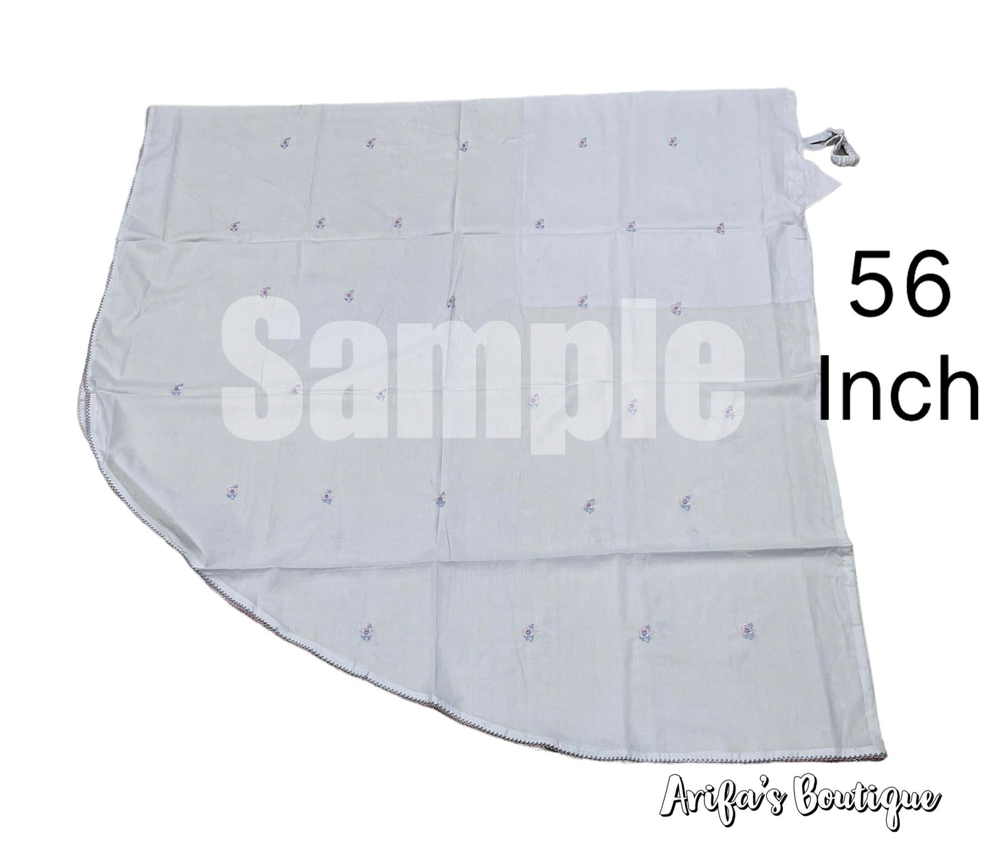 White Elastic Namaz Chadar Long