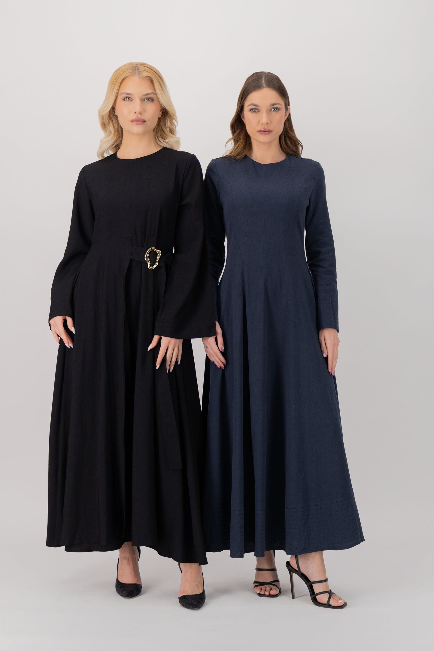 Tailored Linen Maxi Dress