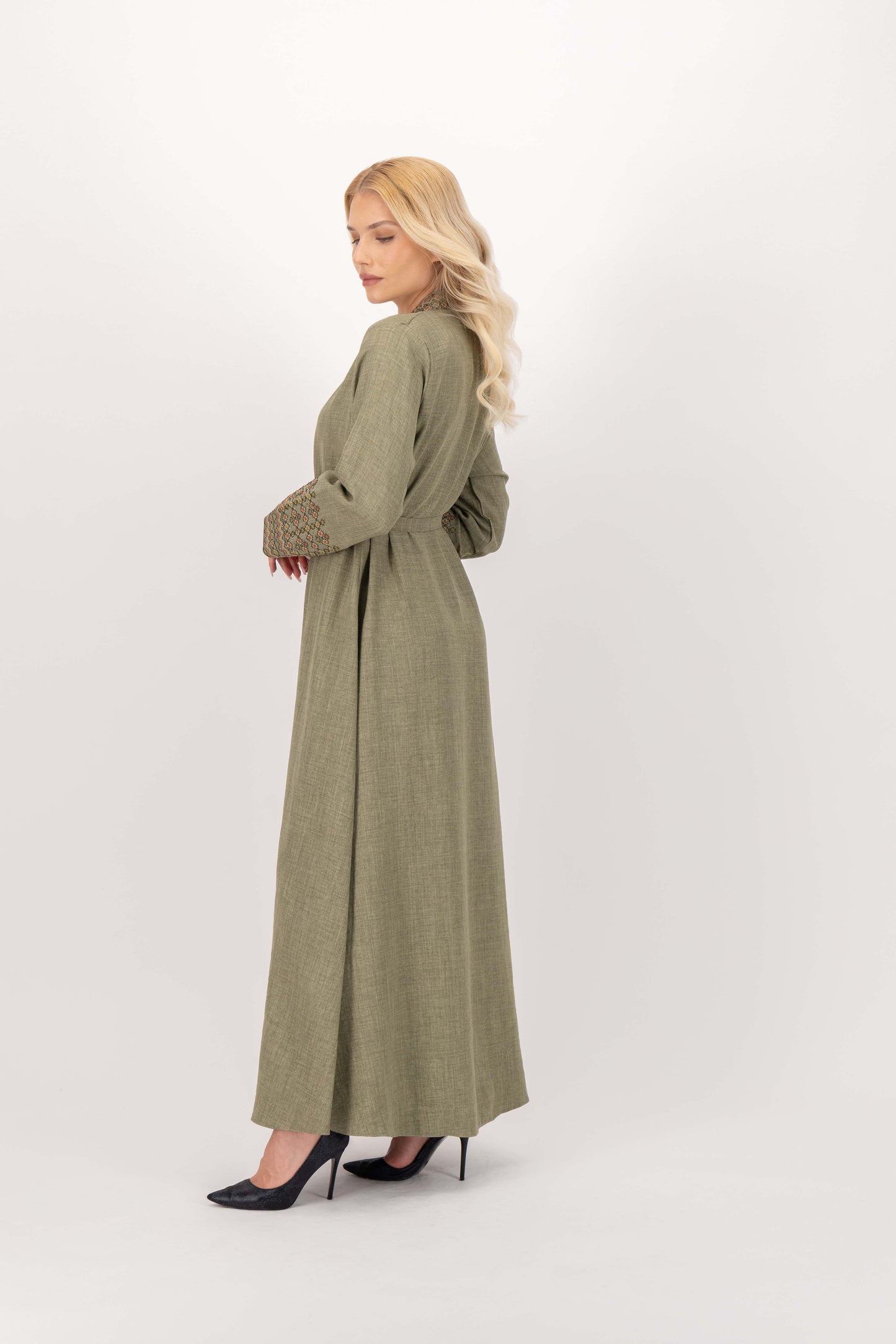 Embroidered Abaya Set