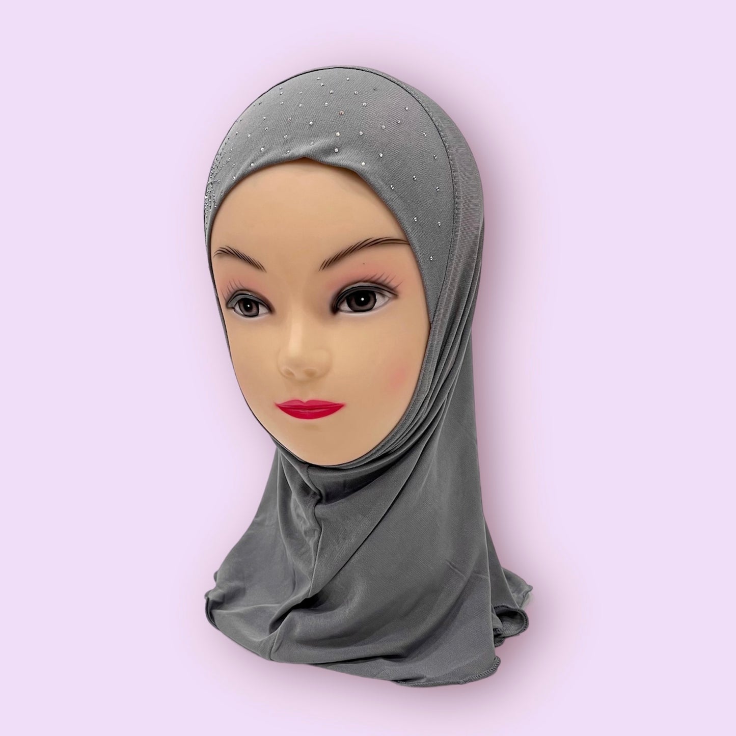 Grey Stonework Kids Hijab Small