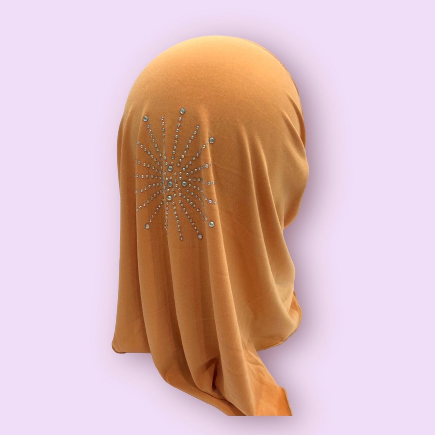 Burnt Orange Stonework Kids Hijab Small