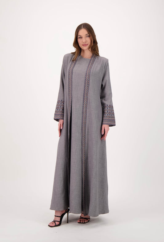 Embroidered Abaya Set