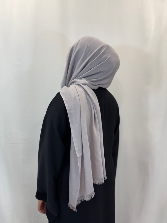 Wave Silver Accent Hijab