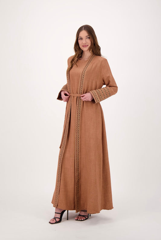 Embroidered Abaya Set