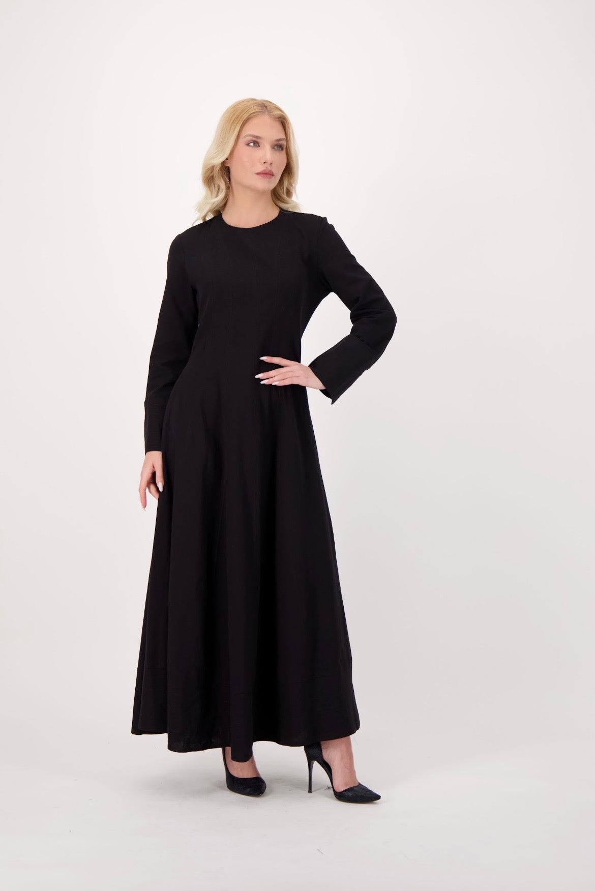 Tailored Linen Maxi Dress