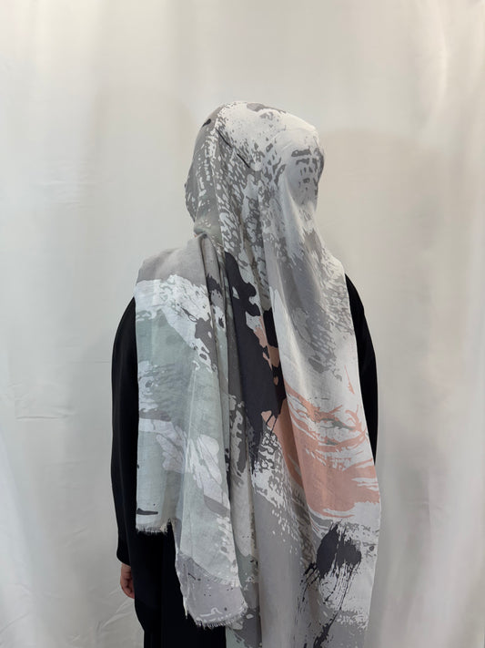 Abstract Cotton Printed Hijab