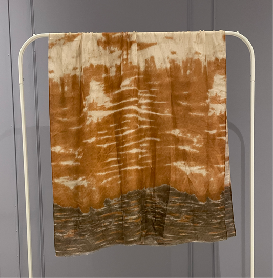 Tie Dye Printed Hijab Brown