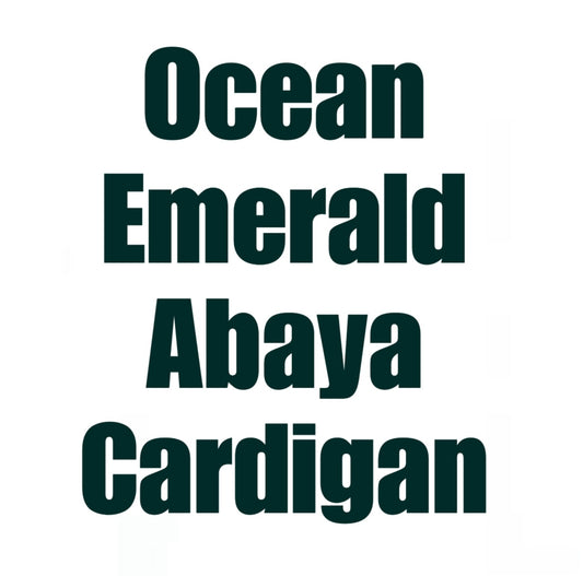 Ocean Emerald Abaya Cardigan