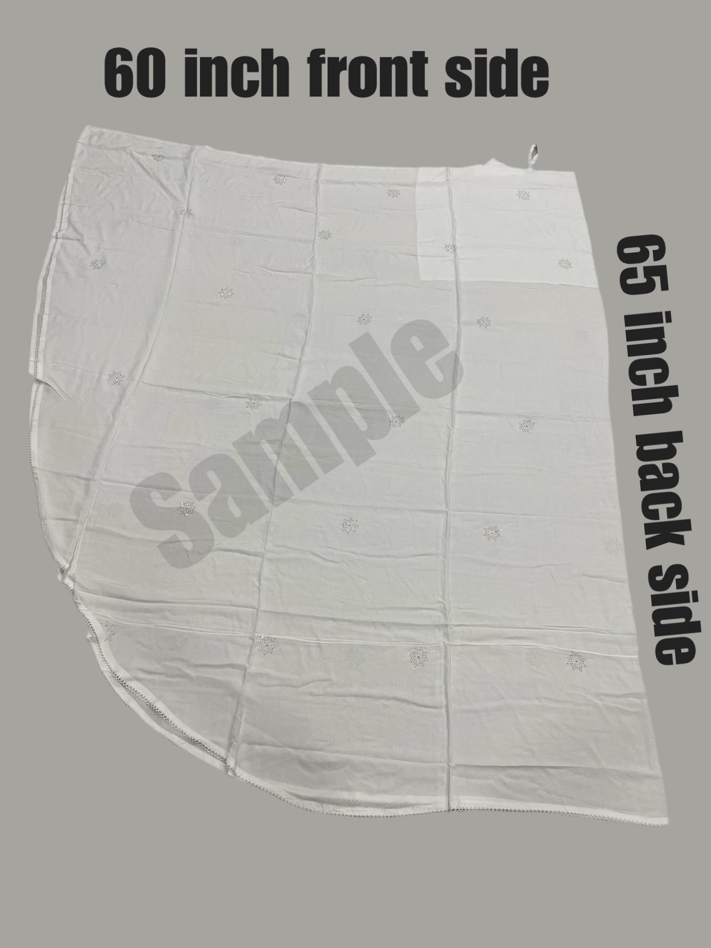 White Stonework Namaz Chadar with Elastic