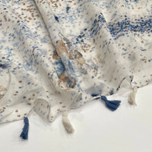Load image into Gallery viewer, Blue Floral Printed Hijab
