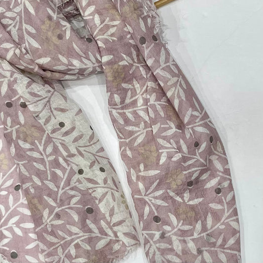 Pink Crinkle Printed Hijab