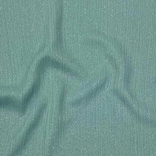 Teal Green Shimmer Chiffon Hijab