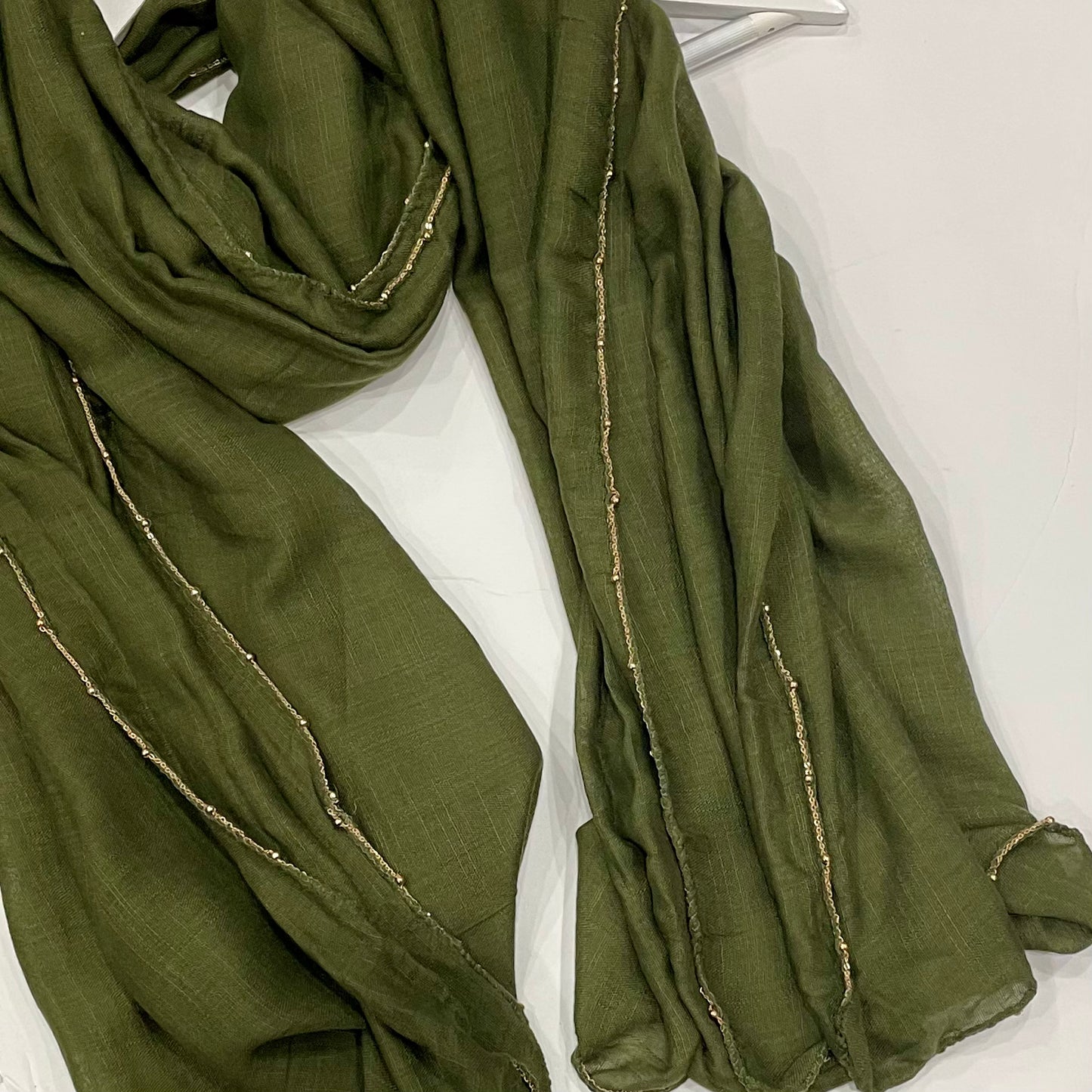 Olive Gold Chain Hijab