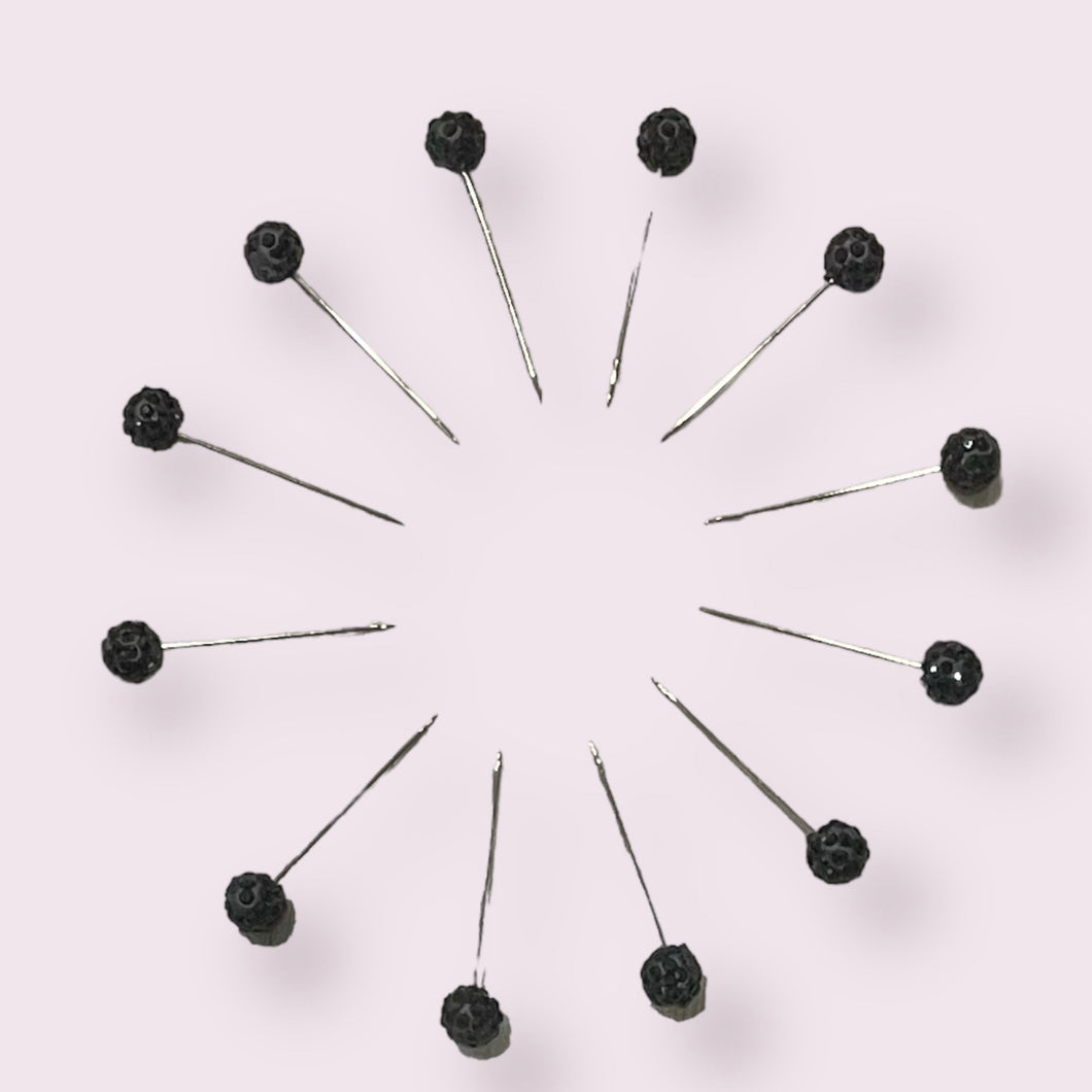 Black Pin Set of 12