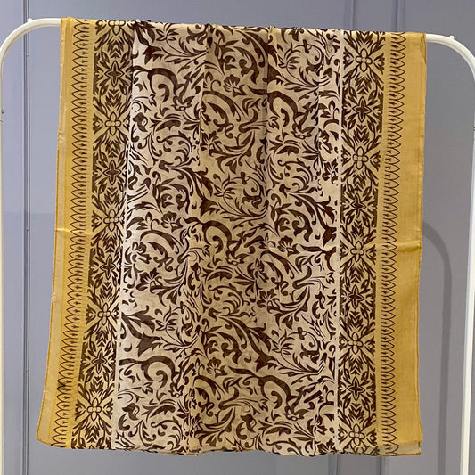 Ombré Scroll Printed Hijab Yellow