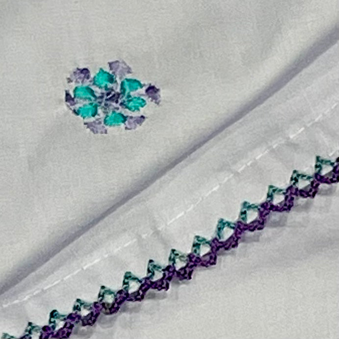 Teal Purple  Elastic Namaz Chadar