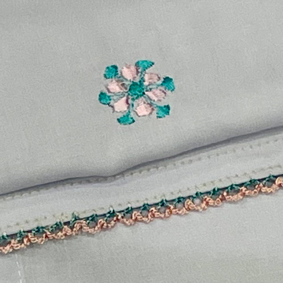 Pink Teal Elastic Namaz Chadar