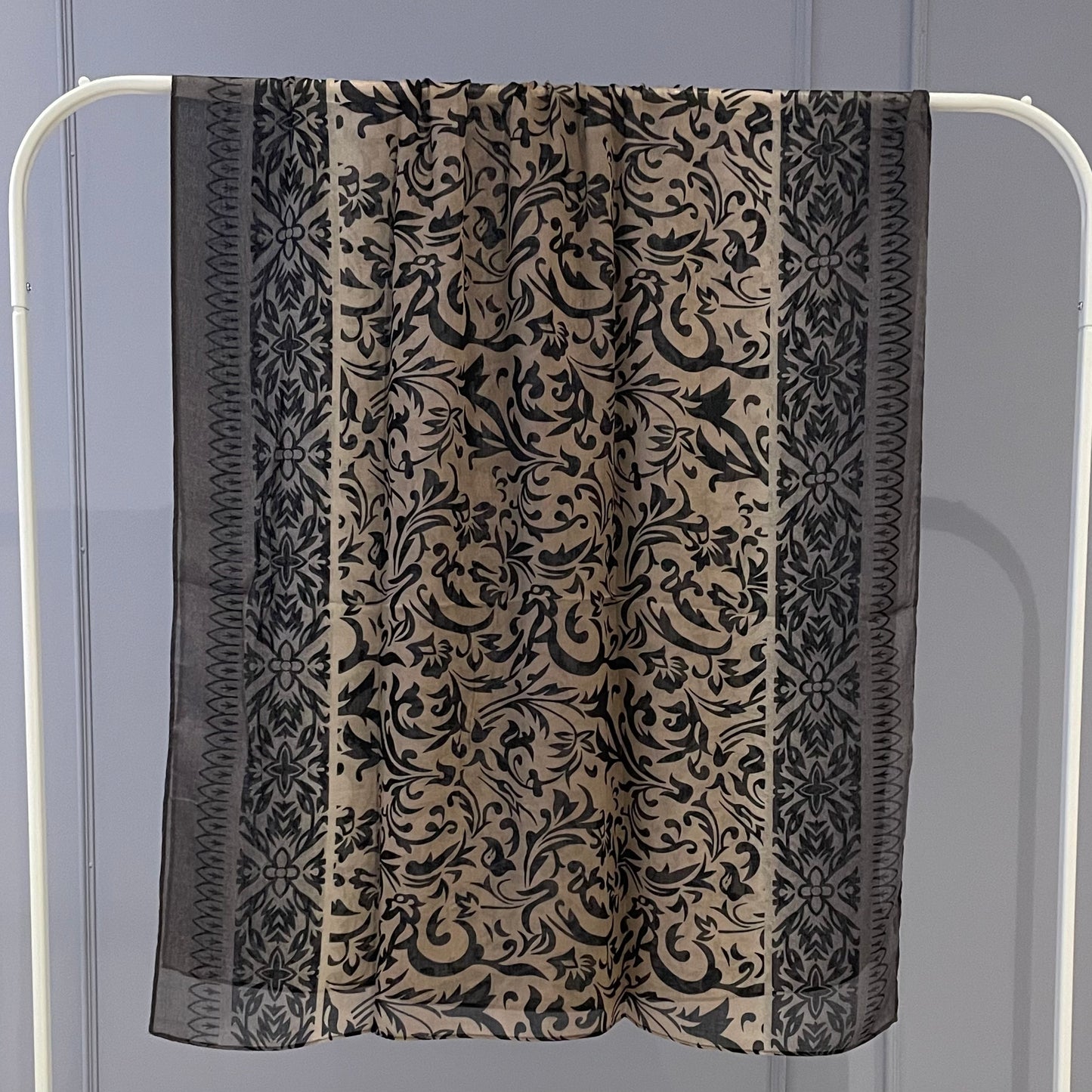 Ombré Scroll Printed Hijab Grey
