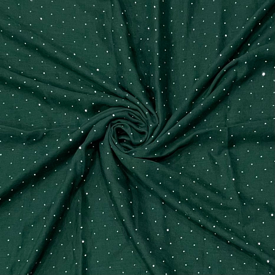 Green Silver Accent Hijab