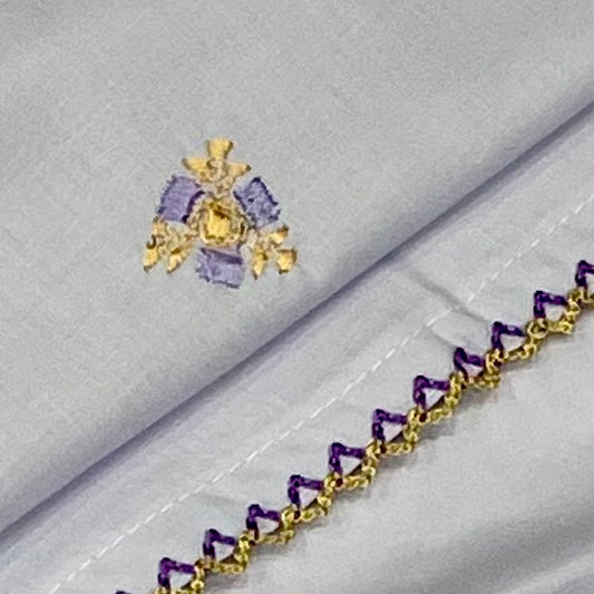 Purple Yellow Elastic Namaz Chadar
