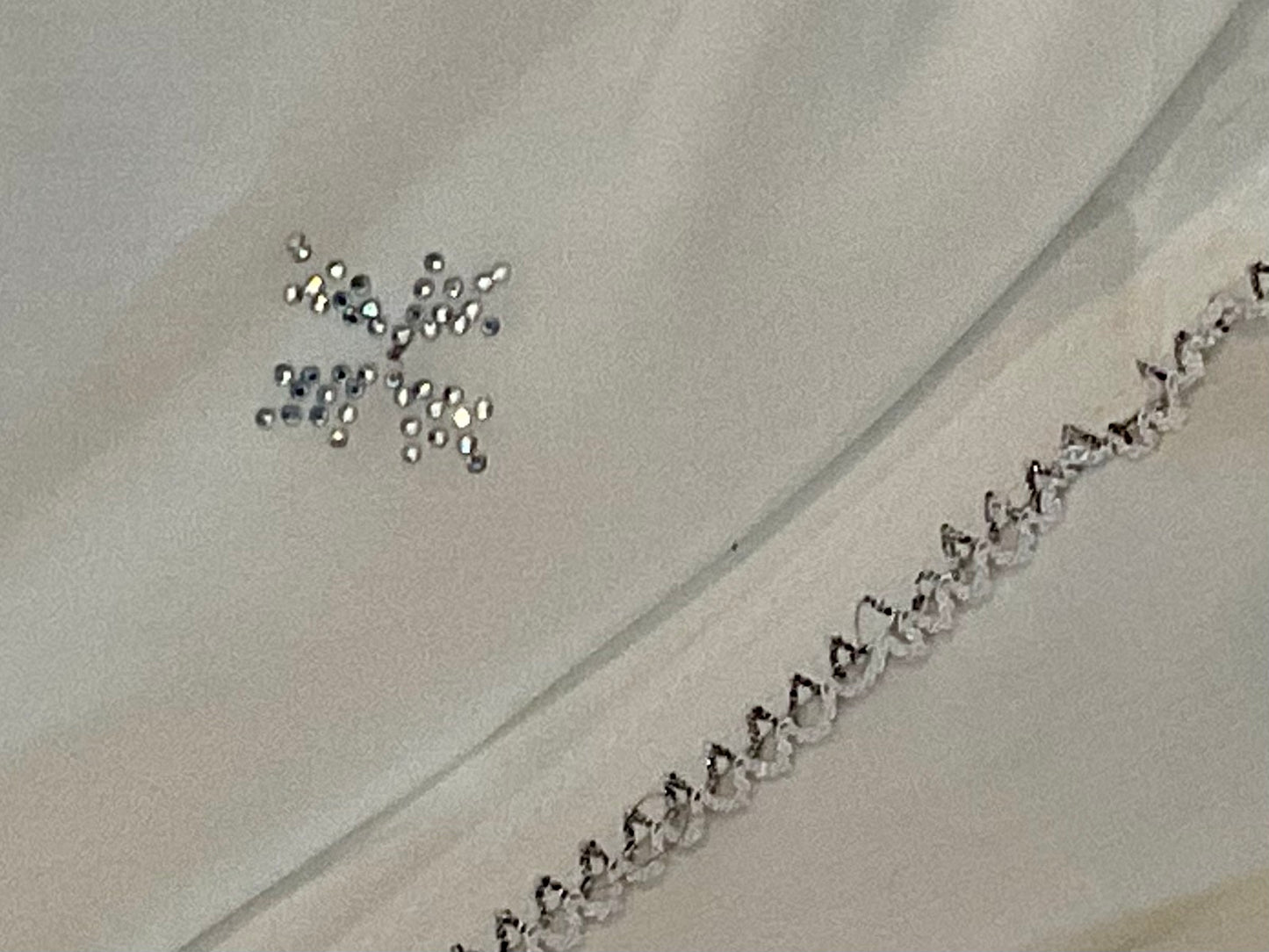 White Stonework Namaz Chadar with Elastic