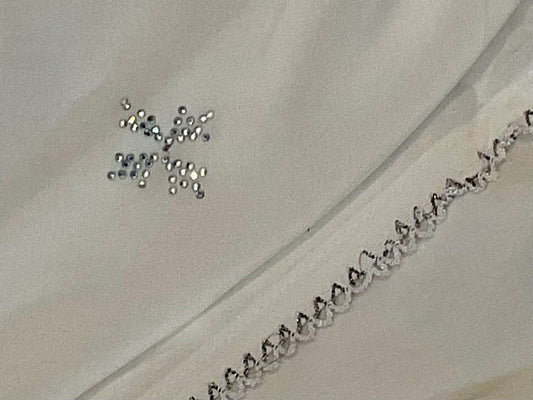 White Stonework Namaz Chadar with Elastic