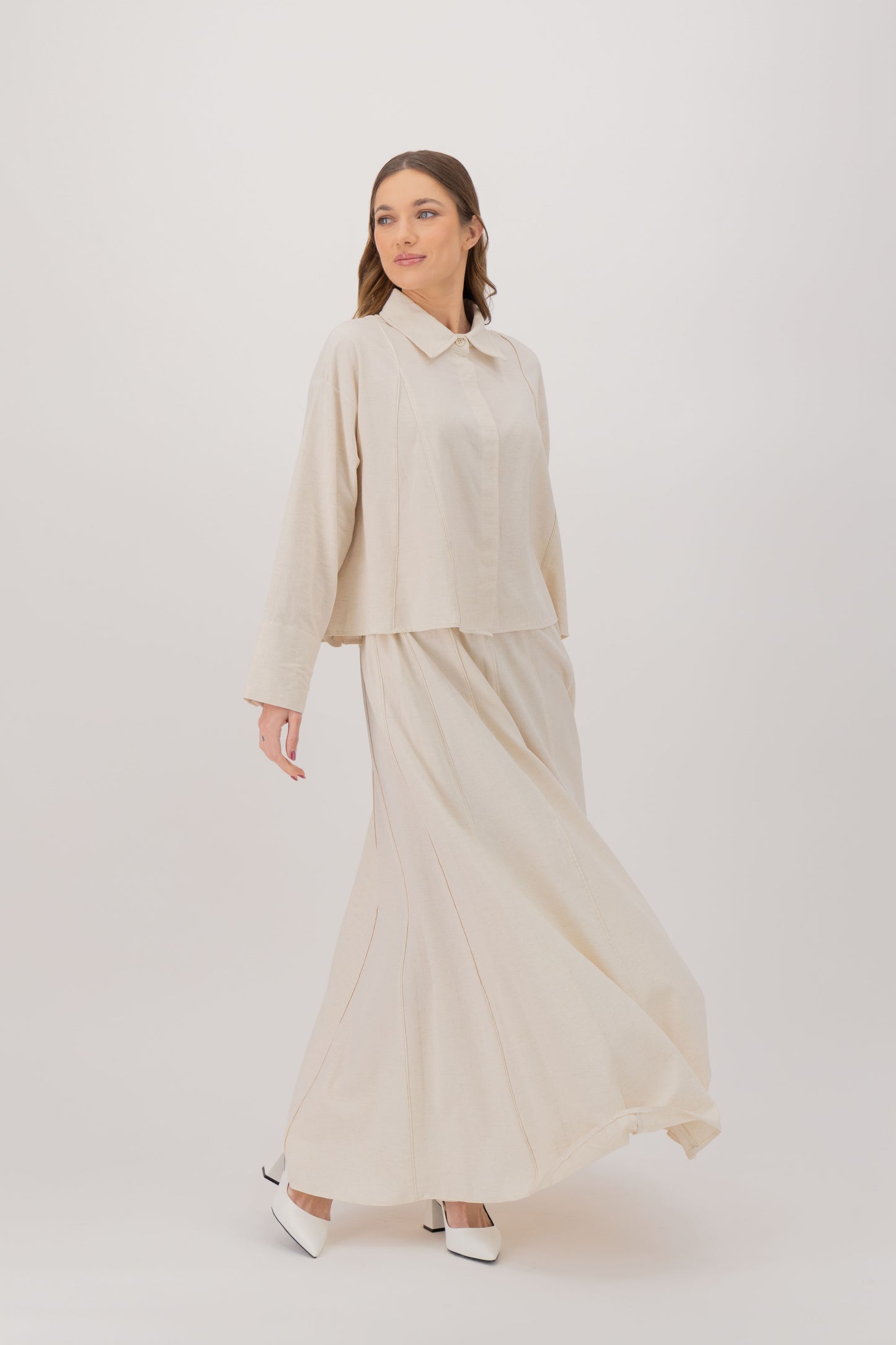 Linen Skirt Set