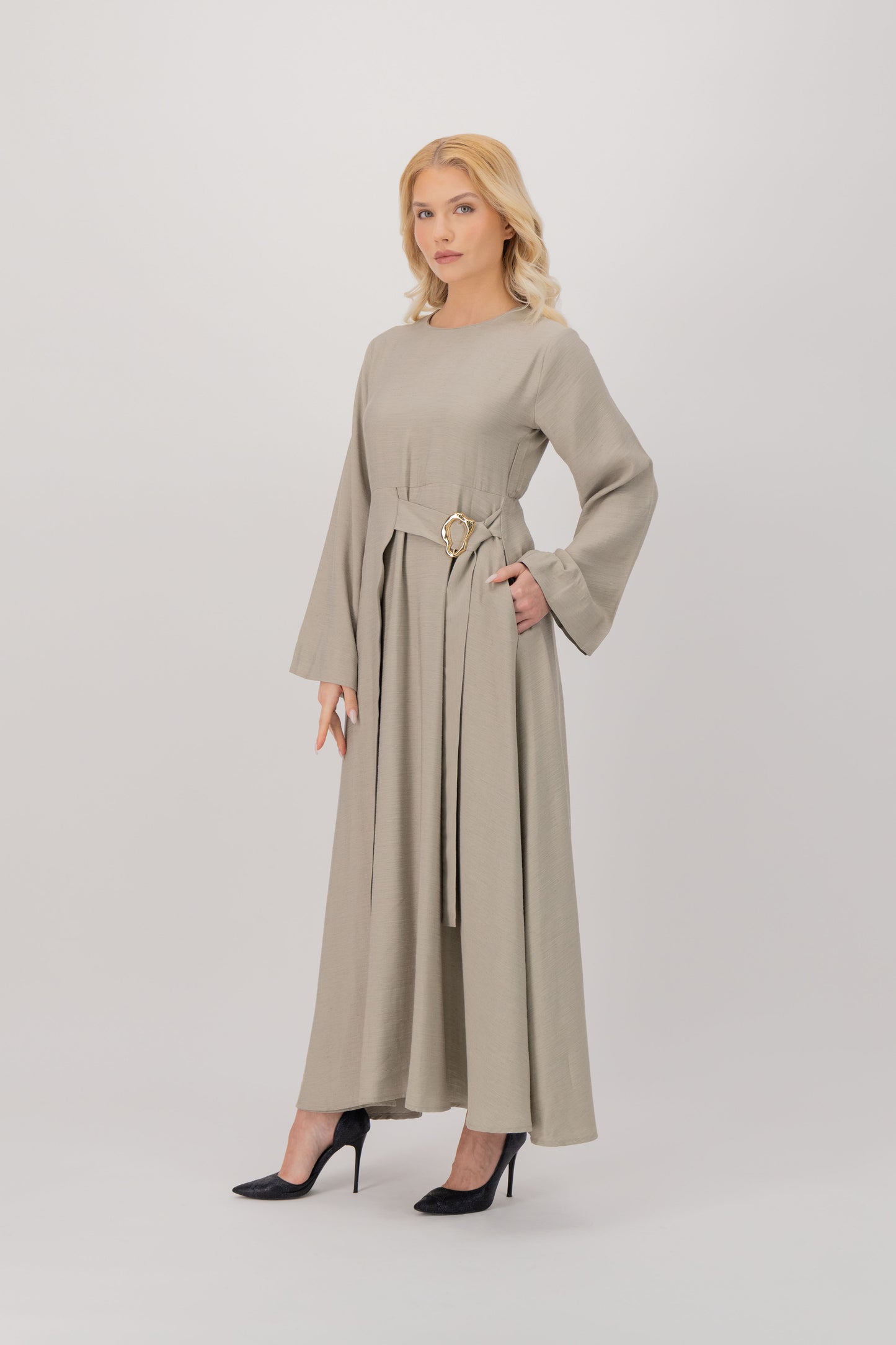 Gold Wave Detail Dress