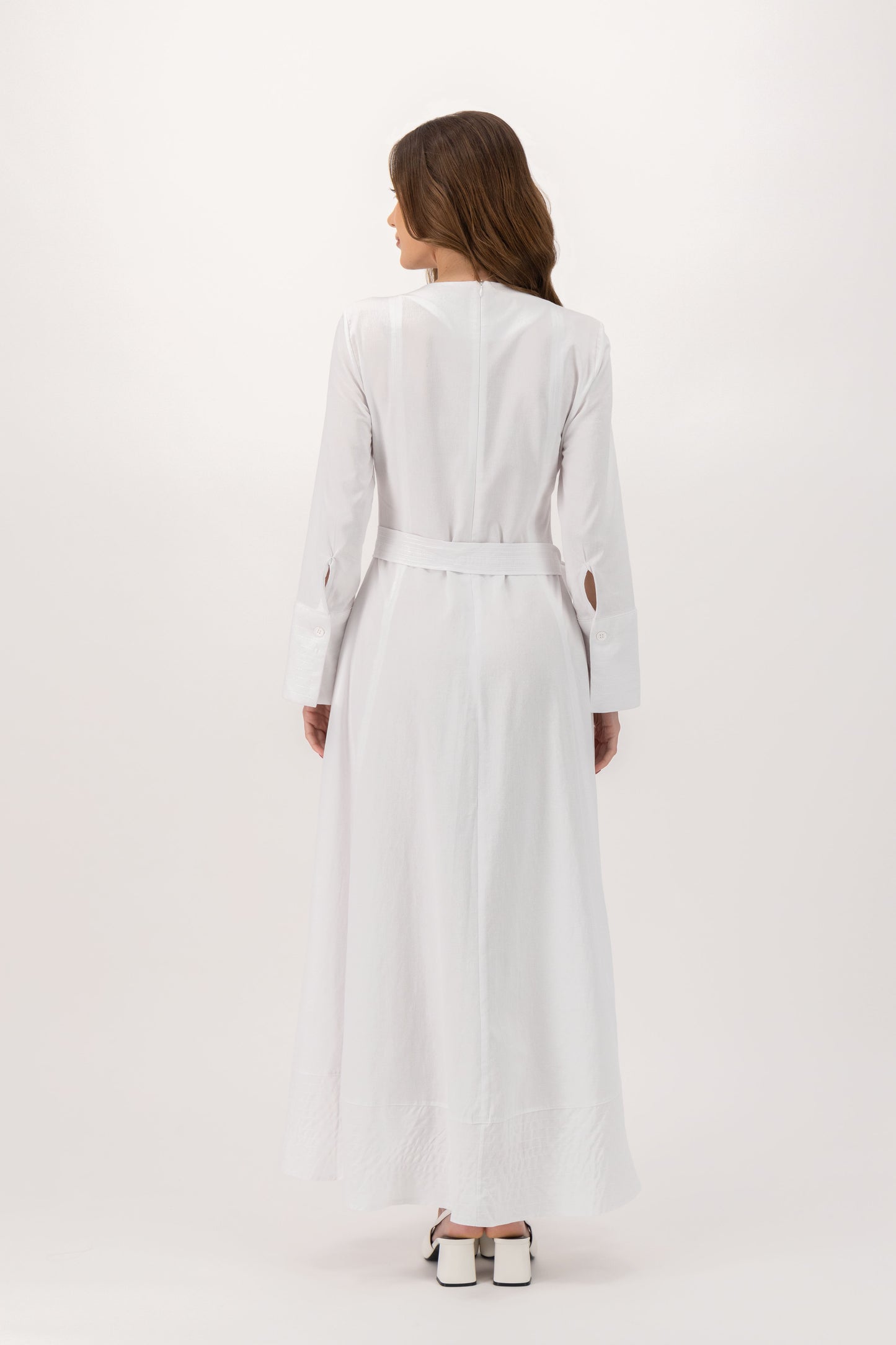 Tailored Linen Maxi Dress