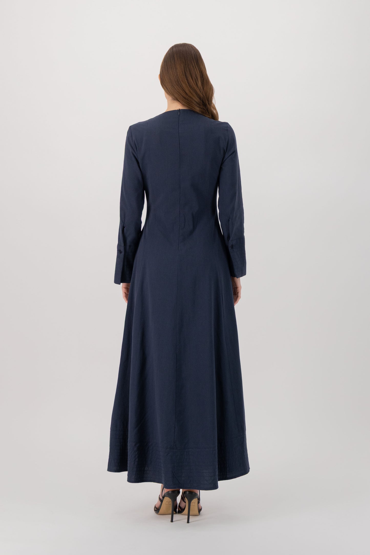 Tailored Linen Maxi Dress