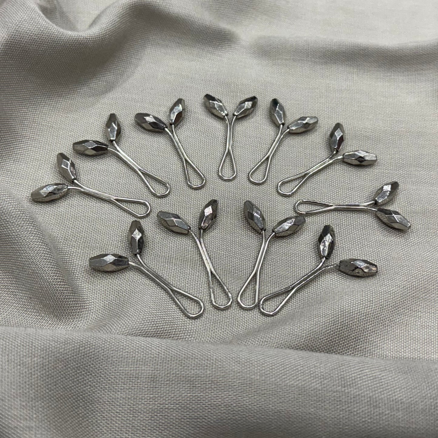 Silver Slide 12 Pins Set