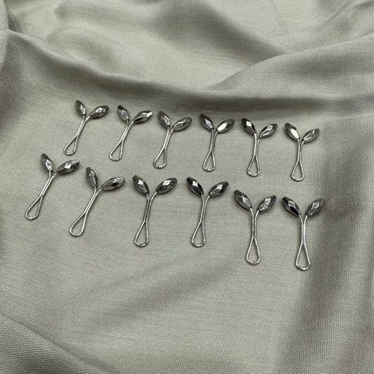 Silver Slide 12 Pins Set