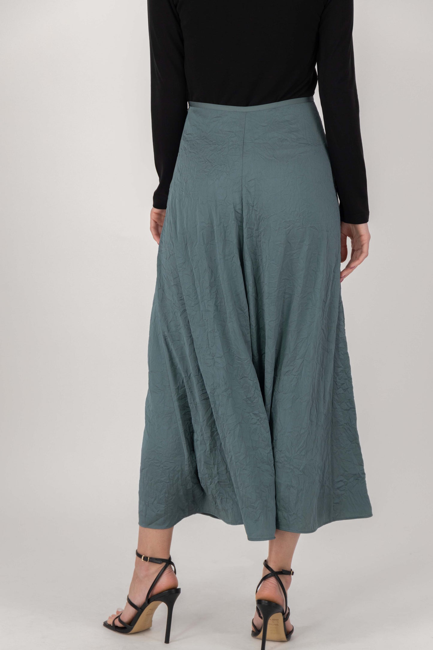 Satin Crush Skirt