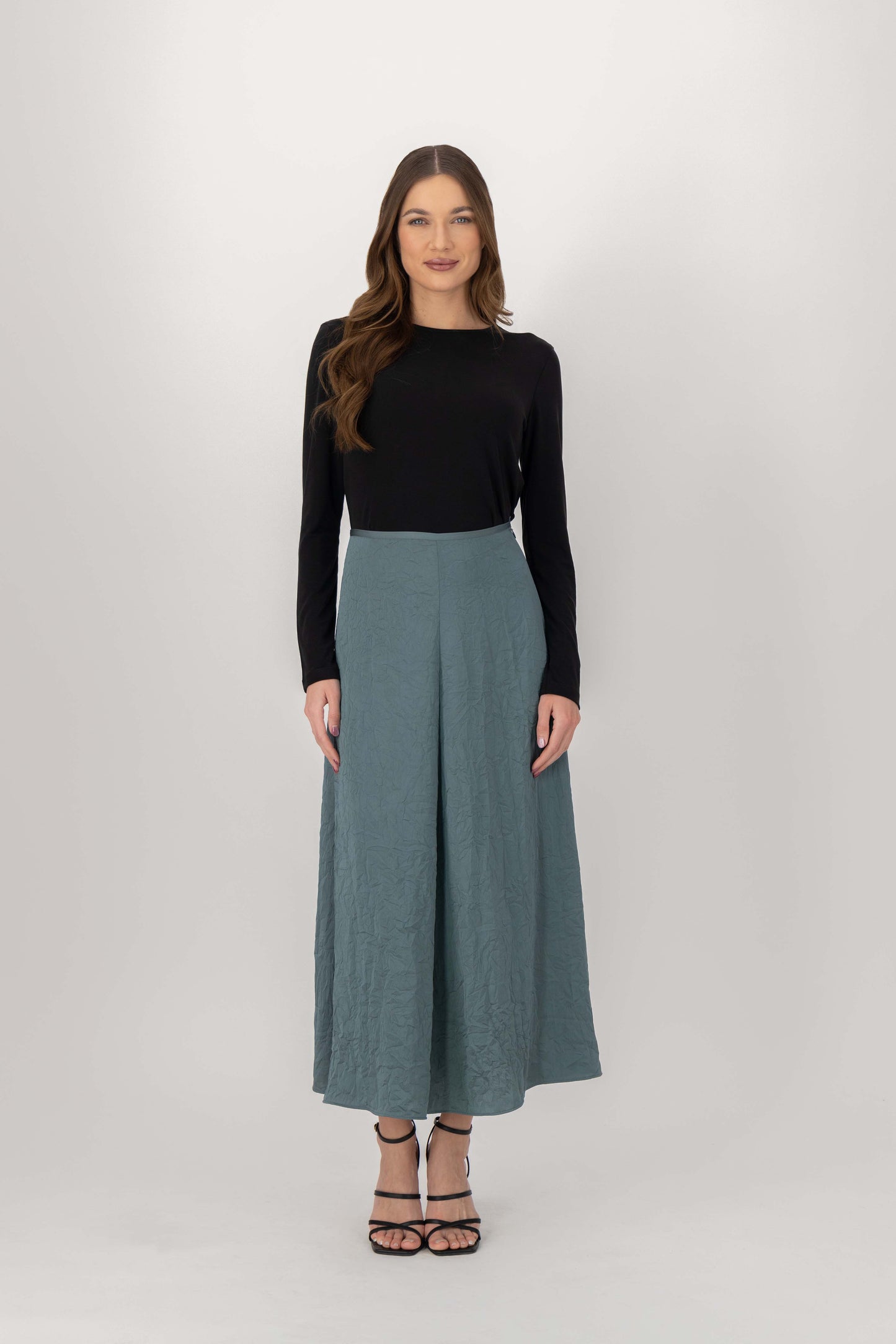 Satin Crush Skirt