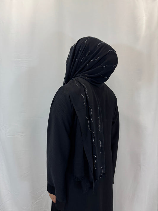Wave Silver Accent Hijab