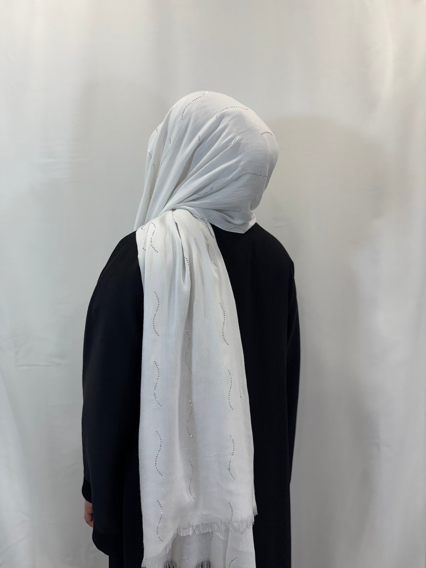 Wave Silver Accent Hijab
