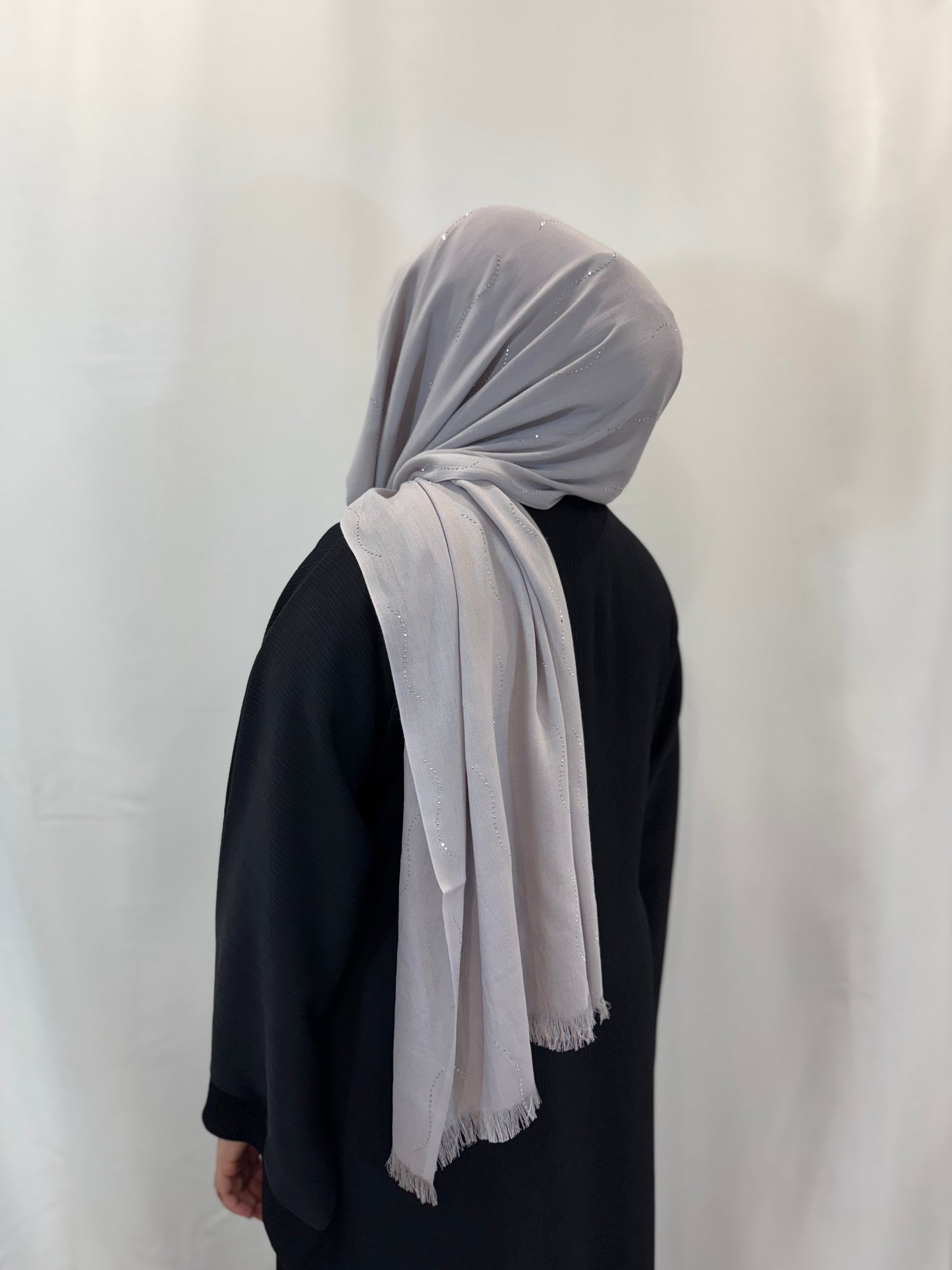Wave Silver Accent Hijab