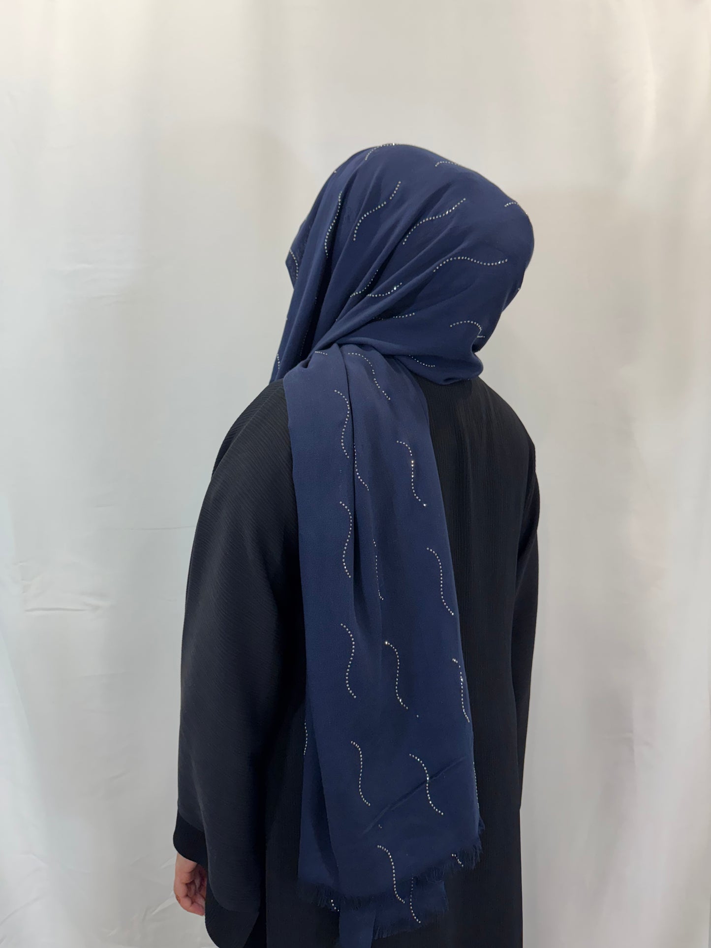 Wave Silver Accent Hijab