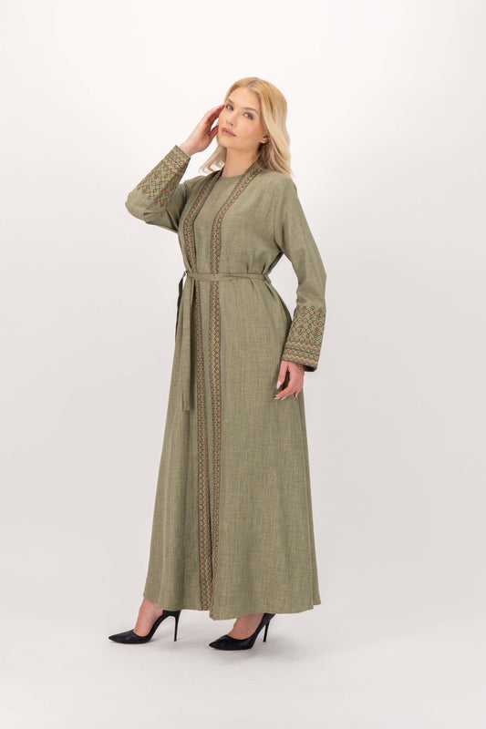 Embroidered Abaya Set
