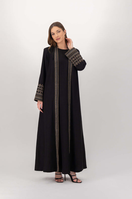 Embroidered Abaya Set