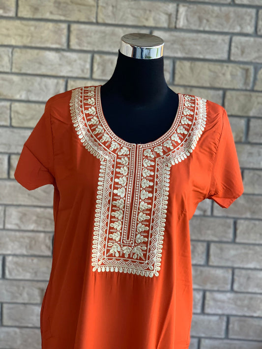 Comfy, breathable, stylish. The lounge wear that you need in your closet. Made with premium fabric, and embroidery on the front.  Material: Premium Cotton  Size chart provided (in inches)  Collection: Safiya Collection 2023  Colour may look different due to screen resolution.